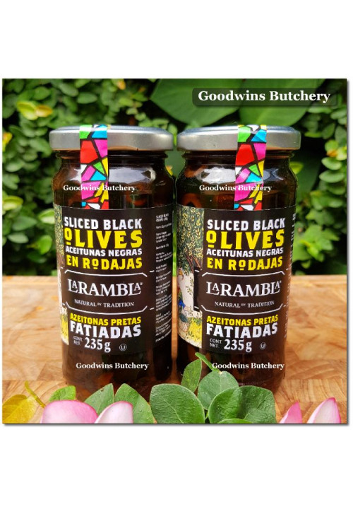 Pickle olive BLACK OLIVE SLICED LaRambla Spain 235g LA RAMBLA